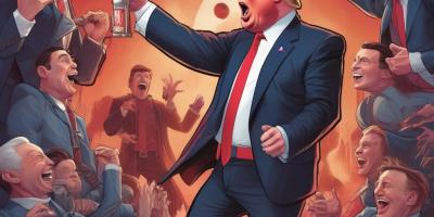 Donald Trump Celebrating even more deception.