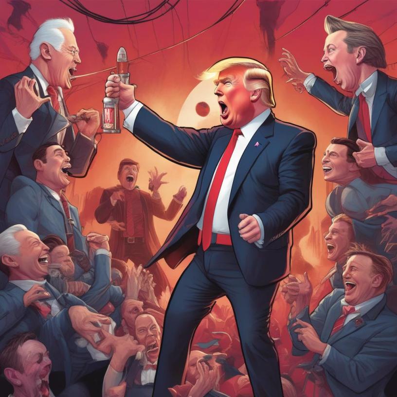 Donald Trump Celebrating even more deception.