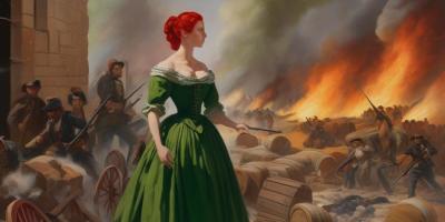 Dora at the Alamo taking a stand for freedom.