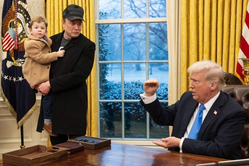Musk and Trump in the Oval Office