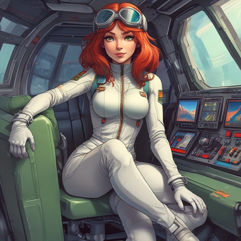 Dora is taking control of the flight.