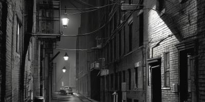 The year is 1874, and the alleyway was once a notorious