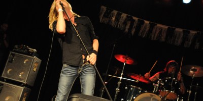 Alternative rock band Fosterchild lead singer Danny Beissel sings during a New Year's Eve concert at the Windjammer Ballroom, Dec. 31.