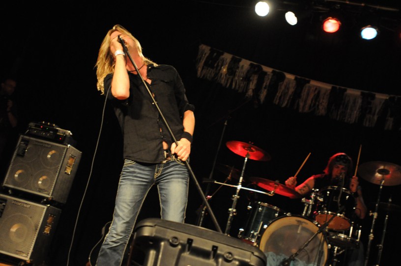 Alternative rock band Fosterchild lead singer Danny Beissel sings during a New Year's Eve concert at the Windjammer Ballroom, Dec. 31.